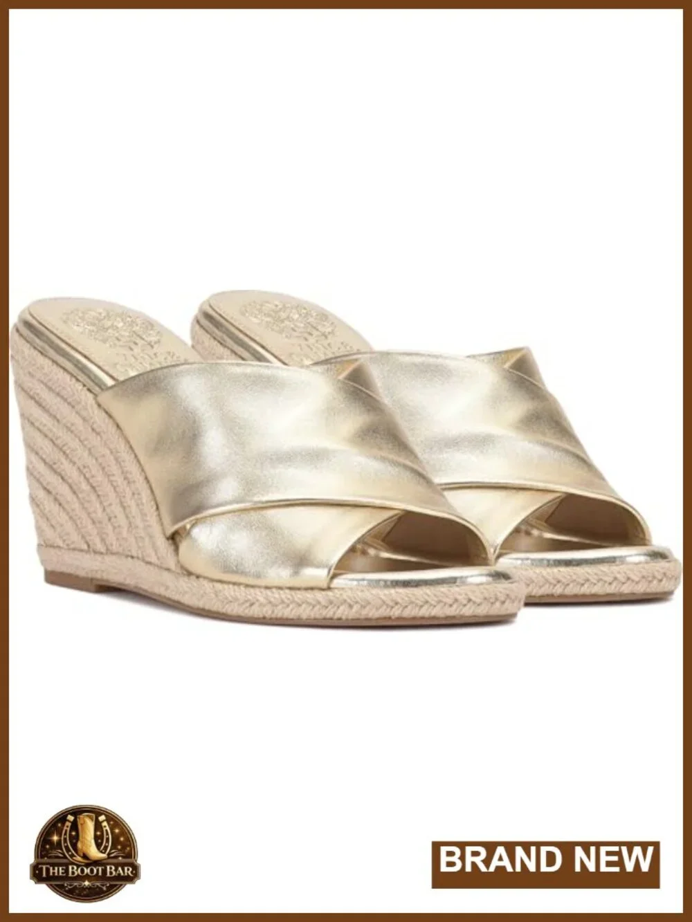 Cross Band Espadrille Wedge Sandals Slip-On Open Toe